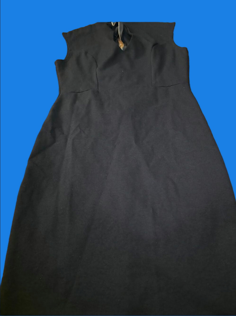 4/$67 Deal! Stylish Rolla Coster Black Sleeveless Midi Dress with Keyhole